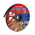 1/2" 65ft 3:1 Heat Shrink Tubing with Adhesive Lining - Marine Grade, Ideal for Home, Automotive, and Industrial Use - Black