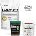 FlashDry Super Spill Absorbent, 5L Bucket with Dispenser Lid, 100% Organic Coco Coir, Landfill Safe, OSHA Approved, Ideal for Absorbing Oil, Paint, Grease in Garages, Kitchens, Janitor Kits, Pack of 6