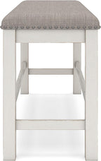 Signature Design by Ashley Robbinsdale 49" Counter Height Dining Bench, Antique White