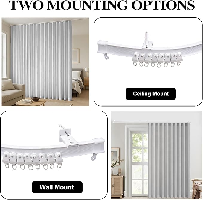 Faux Linen Semi Sheer Divider Curtain with Flexible Track, Light Filtering Privacy Curtain for Patio Sliding Glass Door or Room Divider Drapes, Living Room Bedroom, Natural Linen, 72"W x 84"L,1 panel