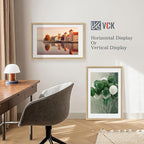 VCK 20x30 Poster Frame 5 Pack - Natural Oak, High-End Wood Picture Frames with Polished Plexiglass, Display 16x24 Photo with Mat or 20x30 without Mat, Art Gallery-Quality, Wall Hanging, Natural Oak