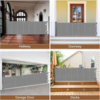 100 inch Retractable Baby Gates 34 inch Tall, Retractable Gate with Reinforced Strip Design to Prevent Crawling Through, 8 FT Extra Wide Retractable Dog Gate for Indoor/Outdoor