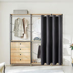 ChrisDowa Blackout Door Curtains for Doorway Privacy, Grommet Closet Curtains for Bedroom Closet Door, Thermal Insulated Temporary Doorway Cover Room Divider Drapes (1 Panel, Dark Grey, 34 x 80 Inch)