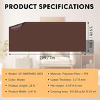 Marine Carpet,5 FT x 10 FT Brown Indoor Outdoor Carpet 0.2" Thick Boat Carpet with Water-Proof TPE Backing, Non-Slide Outdoor Marine Carpet Roll for Home, Patio, Porch, Deck