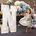 imprsv Marquee Light Up Letters, 3FT Marquee Letters for Birthday Baby Shower Wedding Decorations Light Up Letters for Engagement Party Decor, Large Marquee Letters for Party Decorations, Letter N