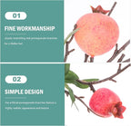 VICASKY Realistic Faux Pomegranate Branches Pink Stems for Home Office Decor Versatile Artificial Plants for Wedding Arrangements and Commercial Display Accent
