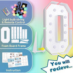 imprsv 4FT Colorful Marquee Letters O, 18 Colors Large Light up Letters Alphabet Sign with Remote, Large Marry Me Sign, Birthday Party Decorations Anniversary Wedding Decoration