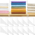 12 Pack Acrylic Shelf Dividers,Clear Acrylic Divider for Clothes/Purses,Wood Shelf Closet Separators,Shelf Divider Closet Organizer,Shelf Separators in Bedroom Kitchen Office Cabinets Storage