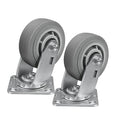 5'' × 2'' Caster Wheels, Heavy Duty Industrial Casters, Rubber Wheels with Roller Bearing, Load 700lbs per Swivel Caster for Cart Dolly Toolbox Trolley (2 Swivel)