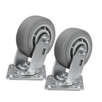 5'' × 2'' Caster Wheels, Heavy Duty Industrial Casters, Rubber Wheels with Roller Bearing, Load 700lbs per Swivel Caster for Cart Dolly Toolbox Trolley (2 Swivel)