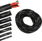 30ft PET Expandable Sleeving Wire Cable Sleeve (2/5", Silver&Black)