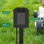 TiFFCOFiO Outdoor Power Strip Weatherproof, 15 FT Extension Cord with Stake, 6 Grounded Outlets for Christmas Yard Decorations and Inflatables, 15A/1875W, ETL Listed