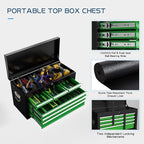 8-Drawers Large Tool Chest, 2-in-1 Detachable Garage Rolling Tool Box Metal Tool Storage Cabinet Removable Lockable Tool Cart with Wheels and Drawers