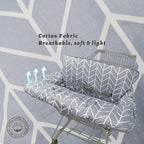 Shopping Cart Cover for Baby ICOPUCA Cotton High Chair Cover, Reversible, Machine Washable for Infant, Toddler, Boy or Girl (Grey Arrow Print)