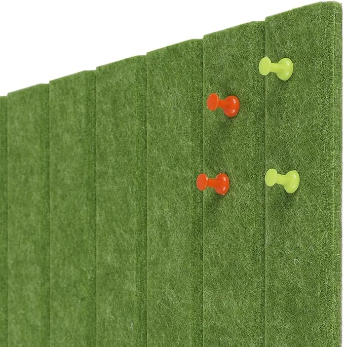 Large Felt Bulletin Board 23x47 Inch, 8pcs Peel and Stick Felt Wall Tiles Modern Push Pin Board for Wall Organization