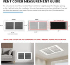 14x10 Return Air Grille(Duct Opening Size),Air Return Vent Cover,Flat Vent Cover,Rejillas De Aire Acondicionado para Casa,Return Air Grilles,Outer Dimensions:15.75"Wx11.75"H(14"Wx10"H, Duct Opening)