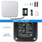 Fuzion-LiftX Shipping Scale, 440LB/200KG x 10g Digital Postal Scale, Hold/Tare Function, Shipping Scale for Packages Small Business/Luggage/Mailing/Postage, Battery & AC Adapter Included