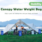 Canopy Water Weight Bag,220 LBS Heavy Duty Tent Weights Set of 4 Leg Weights for Pop Up Canopy,Tent,Gazebo,Carport,Blue