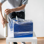 PSBM 128 Rolls 12 Inch x 1500 Feet 90 Gauge Stretch Film/Wrap, Heavy Duty Industrial Strength Clear Shrink Plastic Wrap for Moving, Packing, Shipping, Pallet Wrapping & Storage