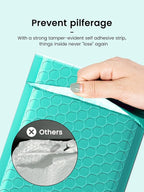 GSSSUSA Bubble Mailers 4x8 Inch 100 Pack Padded Envelopes Usable Size 4x7 Inch Shipping Envelopes Self Seal Small Packaging Shipping Bags for Mailing Jewelry, Small Business, Teal