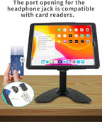 Desktop Wall Mount Anti-Theft Security Kiosk POS Stand Holder Enclosure for 2022 2021 2020 2018 iPad Pro 12.9", Flip & 360° Swivel Design