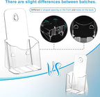 Acrylic Brochure Holder 4x9 Inches Slant Back Design, Clear Display Stand, Plastic Table Stand Sign Holder,Pamphlet Holder Flyer Holder,Display Stand,Table Signs Plastic Paper Holder for Office, Home, Store, 2 Pack