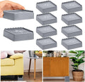 Bed Risers 1 inch, 2 inch, 3 inch, 4 inch Heavy Duty, Adjustable Furniture Riser for Table Desk Couch Sofa Chair Recliner Leg Frame Dorm, Stackable Bed Raisers Blocks (Grey 8 Pack, 1 inch)