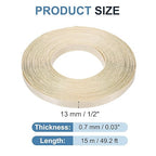 PATIKIL Birch Edge Banding, 1/2 in x 49.2 ft Wood Veneer Tape, Pre-glued Flexible
