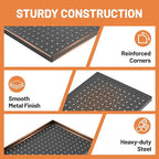 Ultrawall 4 Pack Metal Peg Board Panels with Hooks, Pegboard Wall Tool Organizer for Garage, 84pcs Peg Board with Accessories, 24"X12"