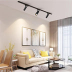 Brightened H Type Black Track Lighting Heads, 6PCS 3000K Warm White 20W 2400lm for Accent Lighting, Dimmable LED Track Lighting Ceiling Spotlight Fixture