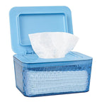 Wipes Dispenser, One-Handed Operation Wipe Holder for Baby & Adult, Seal-Designed Wipes Container for Bathroom Keep Diaper Wipes Fresh (Blue)