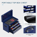 5-Drawers Tool Chest, 2-in-1 Mechanic Rolling Tool Box Removable Lockable Tool Storage Cabinet, Metal Tool Cart with Drawers and Wheels for Garage, Workshop