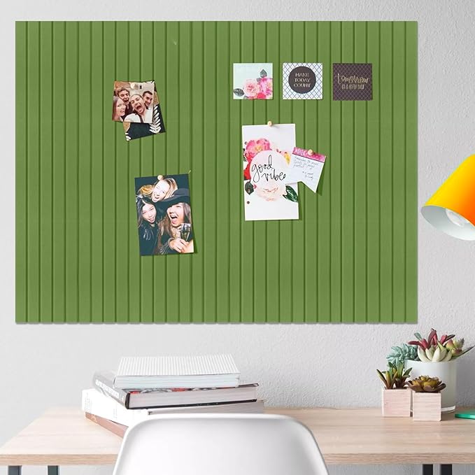 Large Felt Bulletin Board 47x47 Inch, 16pcs Peel and Stick Felt Wall Tiles Modern Push Pin Board for Wall Organization