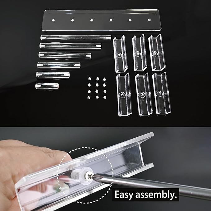 MOOCA 4 Pcs Set, Premium Acrylic Eyeglass Holder Stand, Sunglasses Orgaznizer, Sunglass Holder, Acrylic Eyeglass Display, Eyewear Rack, Glass Display, 8 in H