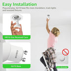 BUBO GU10 LED Bulb 6W Equivalent 50W, 2700K Soft White 650 Lumens, Non-Dimmable GU10 Bulb Replacement for Track Lighting, MR16 LED Bulb for Kitchen, Range Hood, Living Room, Bedroom, 40 Pack