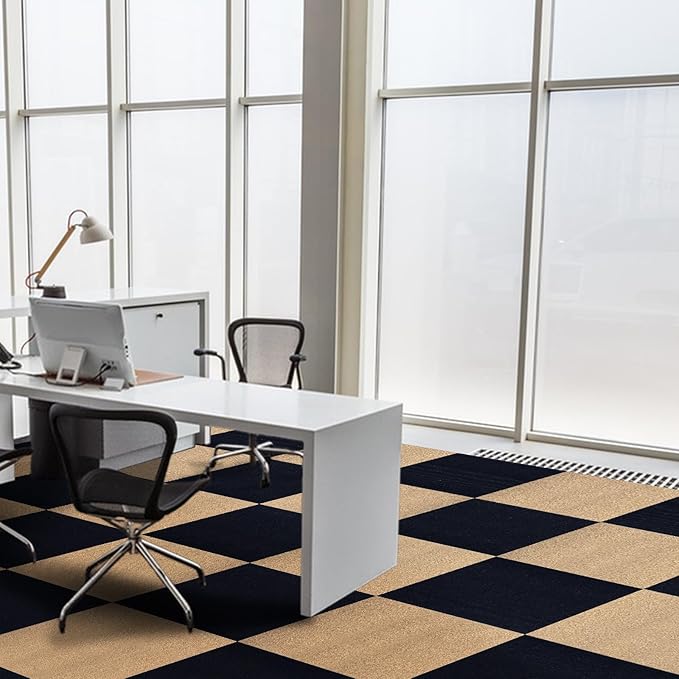 Peel and Stick Carpet Squares 24" x 24", Self Adhesive Non-Slip Carpet Tiles, Peel and Stick Soft Padded Carpet Tiles for Kitchen Bedrooms Indoor Outdoor(10 Tiles/40 sq ft)