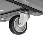 Global Industrial Standard Duty Plastic Tilt Truck 1/2 Cubic Yard Capacity 850 Lb. Capacity, Gray, Cart for Construction Commercial Industrial Transportation
