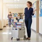Foldable Utility Cart ，Folding Shopping carts，Collapsible cart with Stair Climbing Wheels, 8 Wheel Shopping cart，Collapsible Rolling Crate with Telescoping Handle (Grey, 17.32 * 17.13 * 30.12)