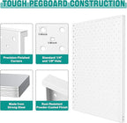 EVERHANGER Metal Pegboard Display Stand, Freestanding Tabletop Pegboard Display for Craft Shows & Fairs, 12"X16", 2pcs White