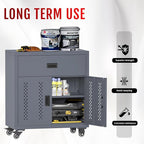 Metal Tool Chest, Garage Storage Cabinet on Wheels, Upgraded Deep Rolling Tool Chest Drawer Organizer, Portable Steel Tool Box, Tool Cabinet Storage for Garage, Warehouse, Workshop