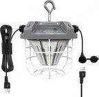LED Temporary Work Light 100W, 15000 Lumen Construction Light, 5000K Daylight White, IP65 Waterproof Dustproof, Portable Hanging Lighting for Jobsite Workshop High Bay and Damp Locations