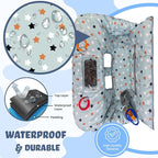 Shopping Cart Cover for Baby Grocery Cart Cover for Baby boy and Baby Girl, High Chair Cover for Baby and Toddler, Baby Registry Gift - Waterproof - Extra Large - Cotton - Double Sided (Multicolor)