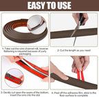 Floor Cord Cover Cable Cavity Self Adhesive Cord Hider Floor 10FT Floor Cable Management Power Cord Protector Floor Electric Cord Covers for Offices, Gym, Exhibitions (CoffeeBrown, 1.18" x 10')