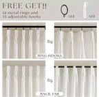 Pinch Pleated Extra Wide Curtain Panels 96 Inches Long 70 Wide Linen Curtain for Patio Sliding Glass Door Semi Sheer Cream Hooks Rings Privacy 96 Inch Length for Living Room 70x96 1 Panel