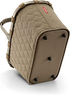 reisenthel carrybag frame rhombus olive - Sturdy shopping basket with plenty of storage space and practical inner pocket - Elegant and water-repellent design