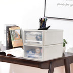 Readsky 18 Quart Large Stackable Drawer Unit, Plastic Compact Stacking Storage Drawer, 3 Packs