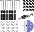 43 Set (172Pcs) Pegboard Mounting spacers and Screws Kit, Peg Boards Installation Hardware Accessories. Include Sturdy Screws, Spacers,Washers and Lock Clips for 1/8 Inch and 1/4 Inch Pegboard