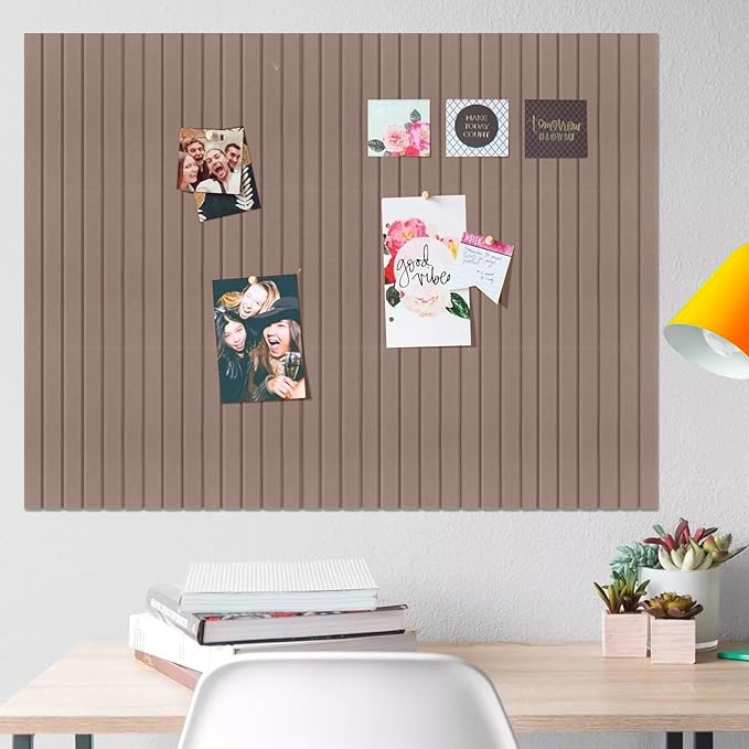 Large Felt Bulletin Board 35x47 Inch, 12pcs Peel and Stick Felt Wall Tiles Modern Push Pin Board for Wall Organization