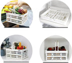 Plastic Basket Storage Crates,2-pack Plastic Baskets for organizing,Collapsible Shopping Basket,Foldable Crate with Handles,Collapsible Crate for Car,Kitchen,Bathroom,Medicine Grocery