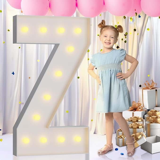 imprsv Light Up Letters, 4FT Marquee Letters for Birthday Wedding Engagement Party Decor, Large Marquee Z for Party Decoration Arch Kit Decorations
